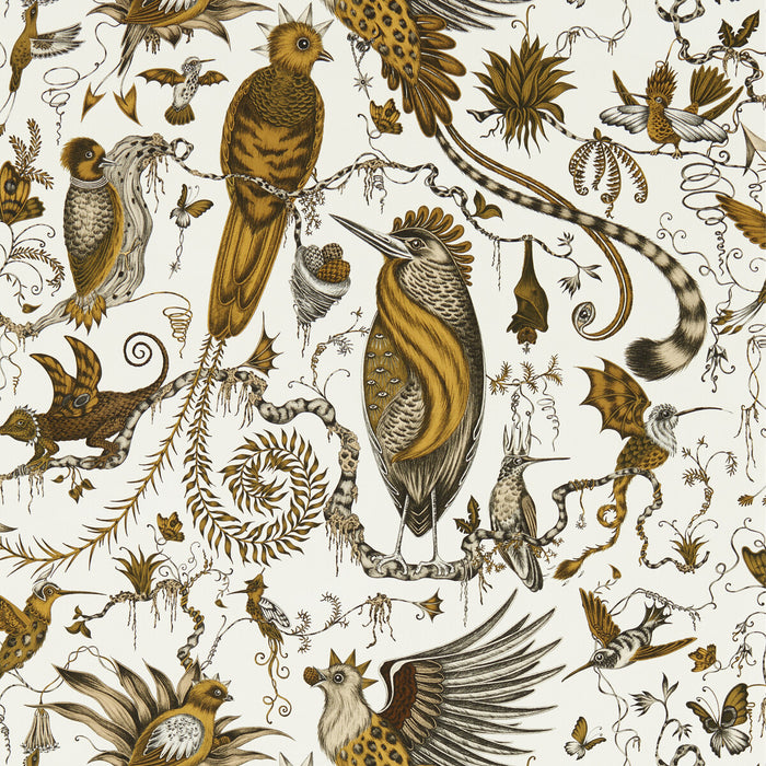 Clarke & Clarke Quetzal Gold Wp Wallpaper W0217/02.CAC.0