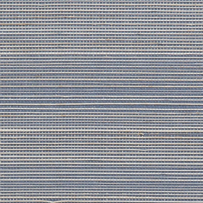 Holly Hunt Walls Abaca Straits Silver Blue Wallpaper Sample W1003/06