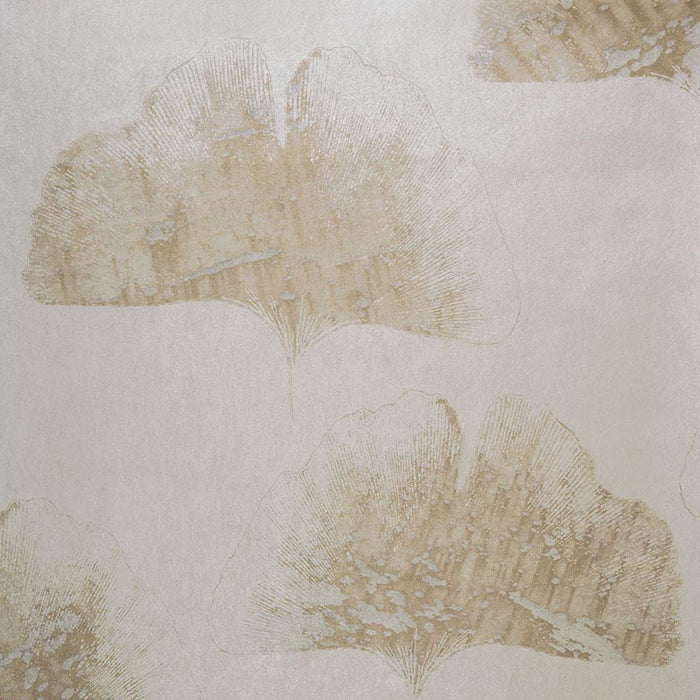 Holly Hunt Walls Biloba Sand Wallpaper Sample W1058/03
