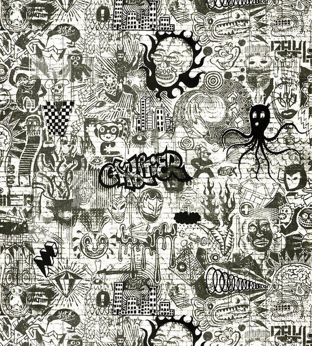Jean Paul Gaultier Ernest Noir Wallpaper Sample WH033120001