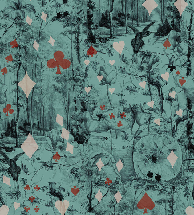 Jean Paul Gaultier Beriba Celadon Wallcovering Sample WH033330003