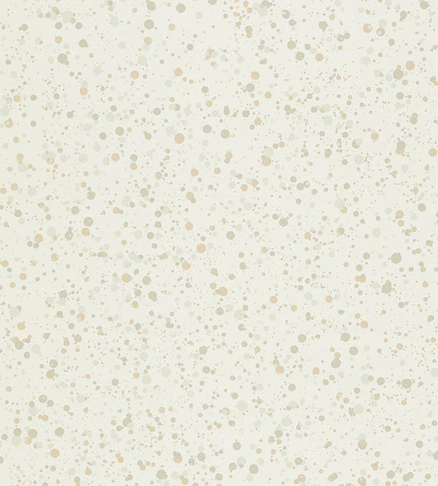 Hinson Spatter Beige On White Wallpaper WHNP0153000A
