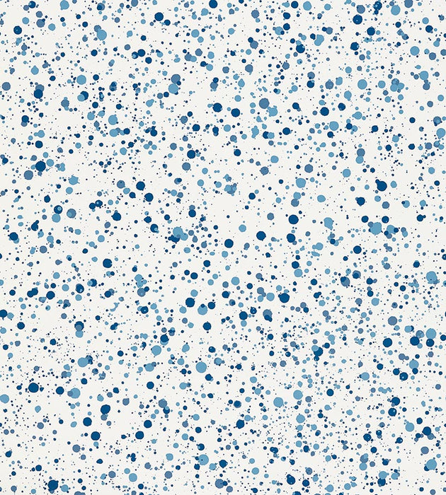 Hinson Spatter Navy On White Wallpaper WHNP0153000N