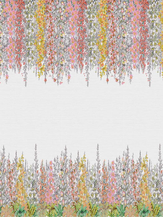 Nicolette Mayer Orchid Garden - Panel Coral & Blush Wallpaper Sample WNMORCH0002