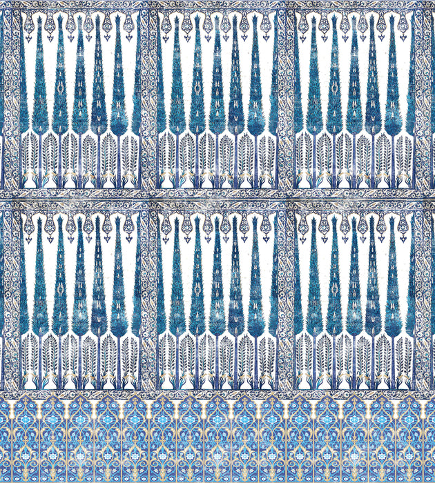 Nicolette Mayer Topkapi Garden - Panel Classic Wallcovering Sample WNMTOPK1009
