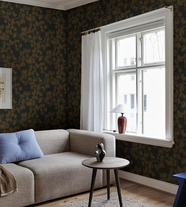 Sandberg Pine Black Wallpaper WSB08040099