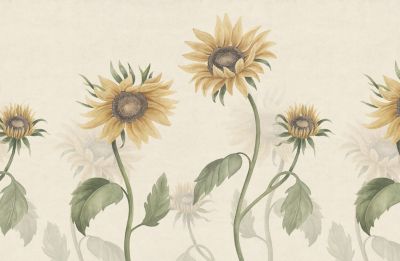 Sandberg Sunflowers | Mural Yellow Wallpaper WSB027SUNFLOWER