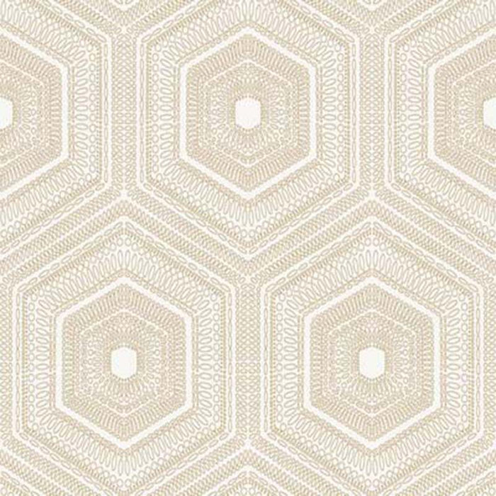Winfield Thybony Concentric Groove Champagne Wallpaper Sample WTP4035.WT.0