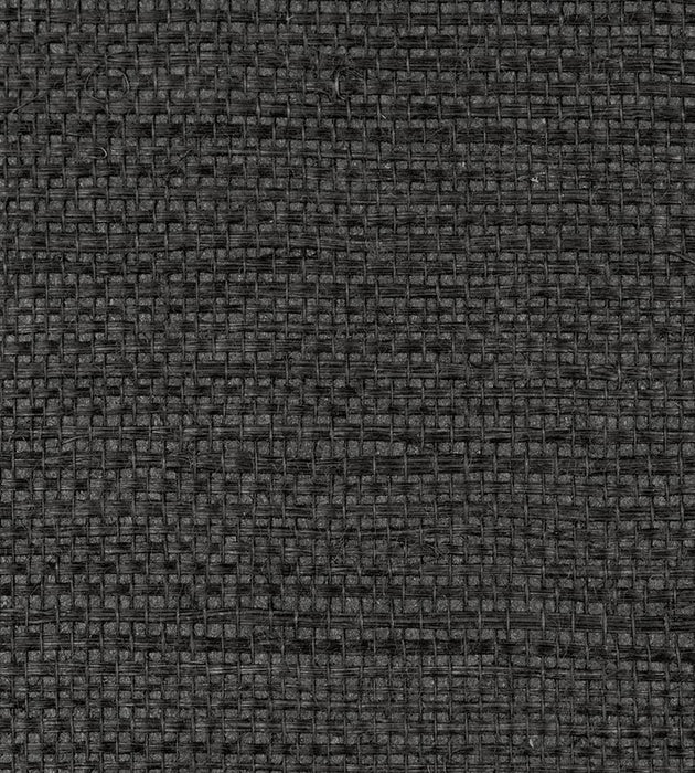 Scalamandre Simply Sisal Noir Wallpaper Sample WTWSIMP0406