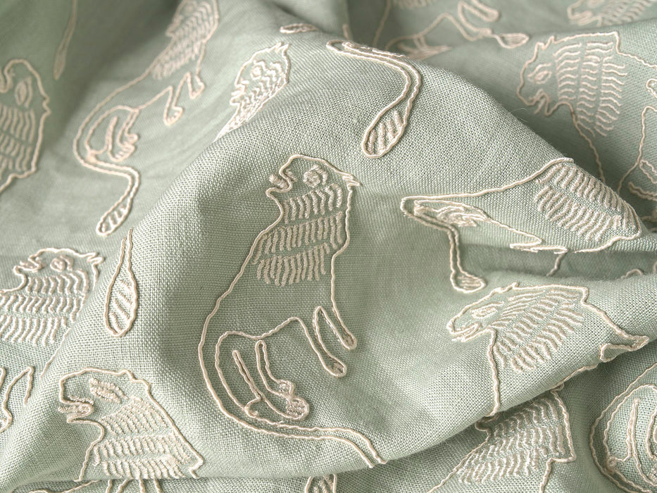 Braquenie Zarand Coordonne Celadon Fabric Sample B7670003