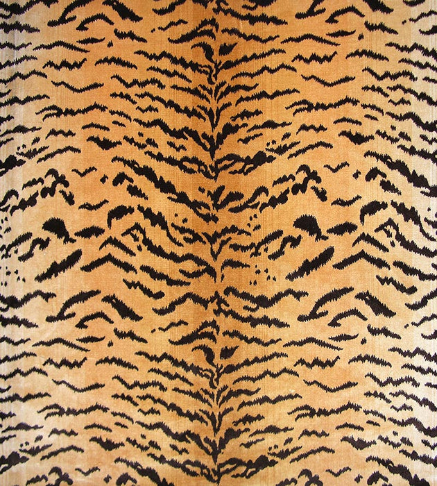 Old World Weavers Tiger - Silk Brown On Gold Fabric YS06910001