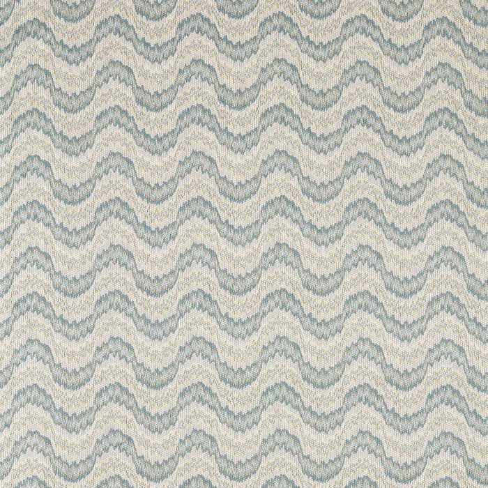 Zoffany Dragon Flamestitch Blue Stone Fabric Sample ZARW333356