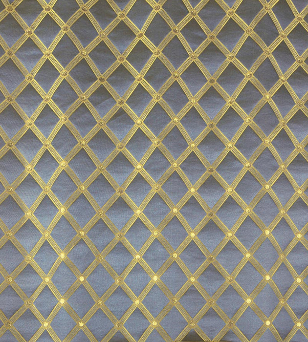 Old World Weavers Reale Diamond Blue Jay Fabric Sample ZAREAL2126