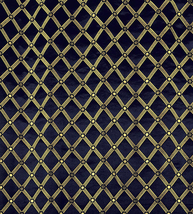 Old World Weavers Reale Diamond Midnight Fabric ZAREAL2129