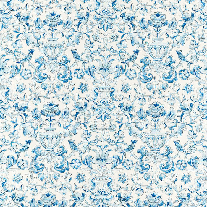 Zoffany Pompadour Print Indigo Fabric Sample ZCOT322741