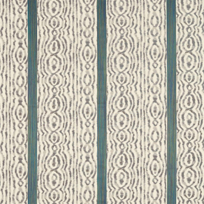 Zoffany Lennox Stripe Silver/Poison Fabric Sample ZDAR332989