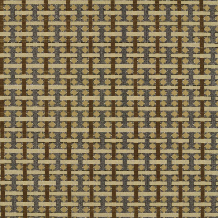 Zoffany Diamond Check Old Gold 333319 Fabric Sample ZDEV333319