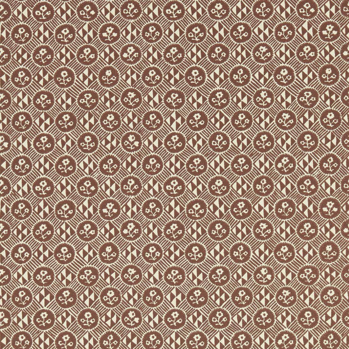 Zoffany Diamonds & Flowers Bordeaux Wallpaper ZEND313102