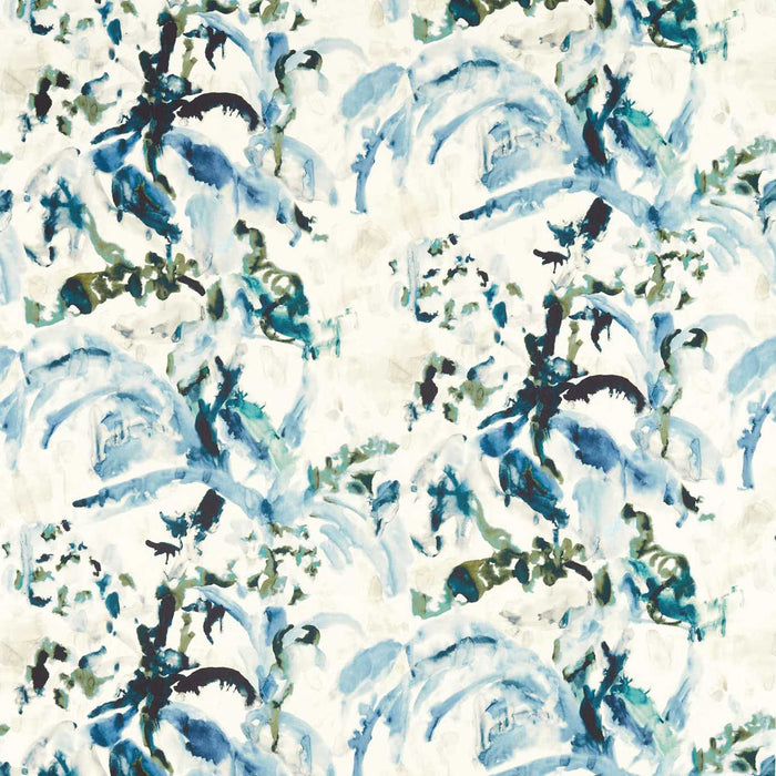 Zoffany Long Water Botanical Indigo Fabric Sample ZHIF322713