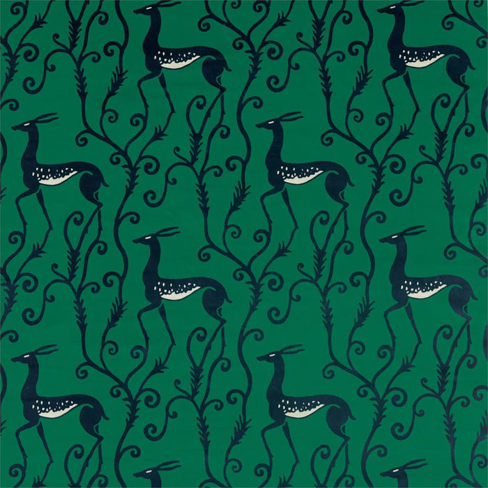 Zoffany Deco Deer Velvet Malachite Fabric Sample ZICO322673