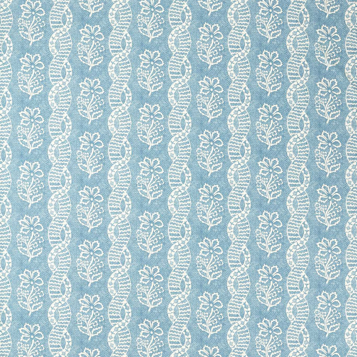 Zoffany Dabu Stripe Wedgwood Blue Fabric ZINF322787