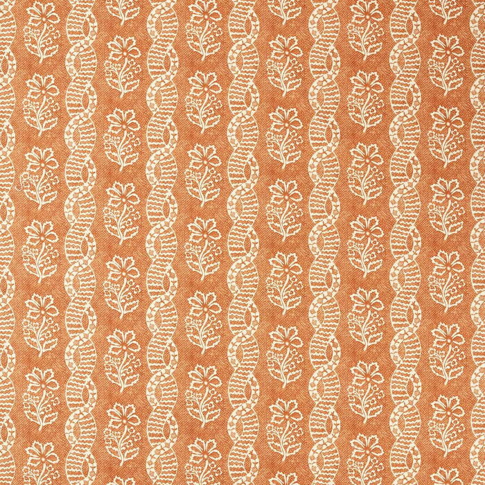 Zoffany Dabu Stripe Amber/Blush Fabric ZINF322789
