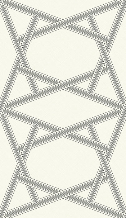 Seabrook Designs Layered Lines Off-white Wallpaper ZN50400