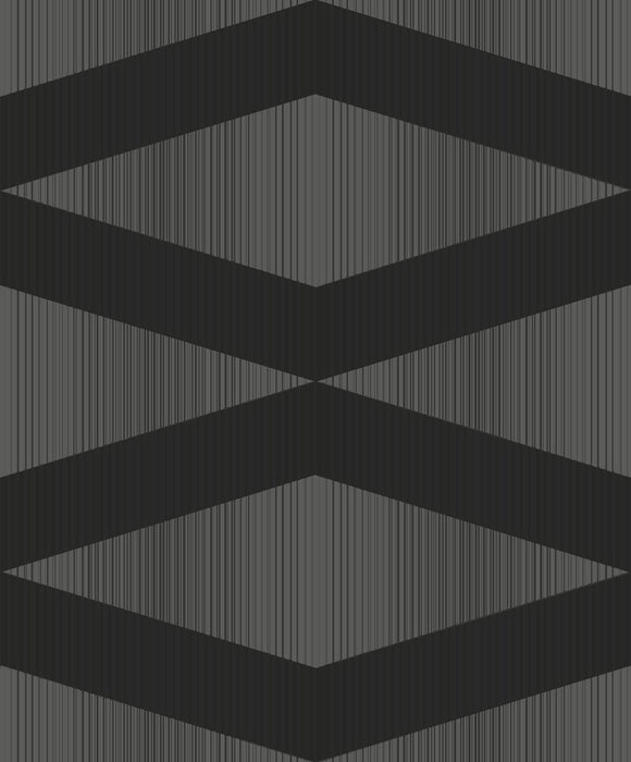 Seabrook Designs Ombre Diamonds Ebony Wallpaper Sample ZN51100