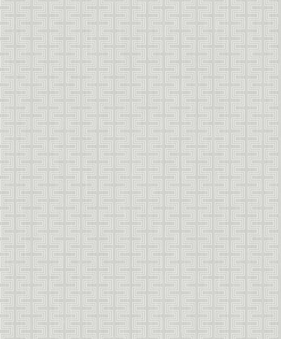 Seabrook Designs Small Geos Metallic Silver Wallpaper Sample ZN51802
