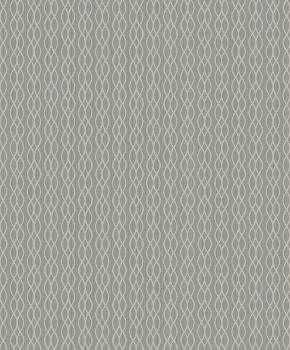 Seabrook Designs Miniature Ogee Silver Wallpaper ZN52400