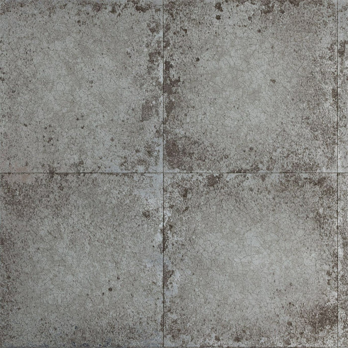 Zoffany Lustre Tile Pewter 310983 Wallpaper Sample ZQUA310983