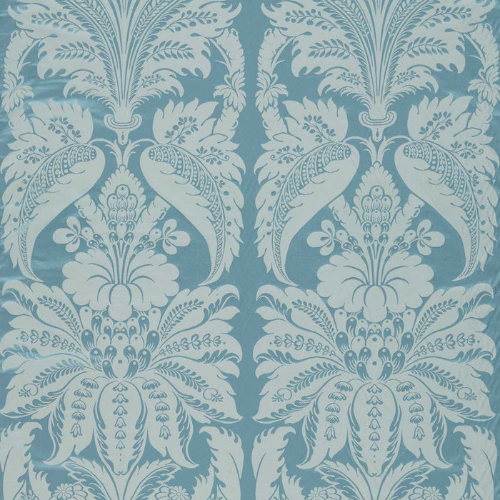 Zoffany Clandon Damask Wedgwood Blue Fabric Sample ZSUF333378