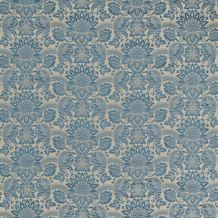 Zoffany Pomegranate Brocatelle Wedgwood Blue Fabric ZSUF333381