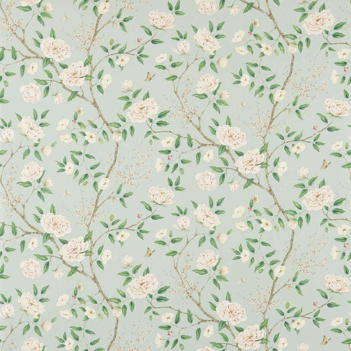 Zoffany Romey's Garden Sea Green 311336 Wallpaper Sample ZWOO311336
