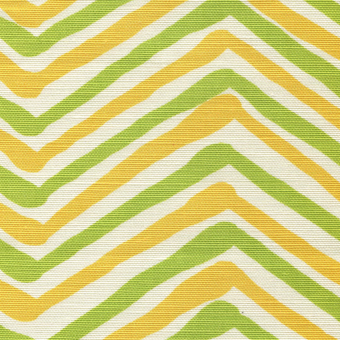 Alan Campbell Zig Zag Multi Color Lime Yellow Fabric AC950-09