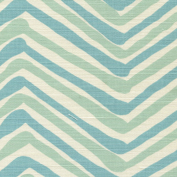 Alan Campbell Zig Zag Multi Color Aqua Light Turquoise Fabric AC950-07