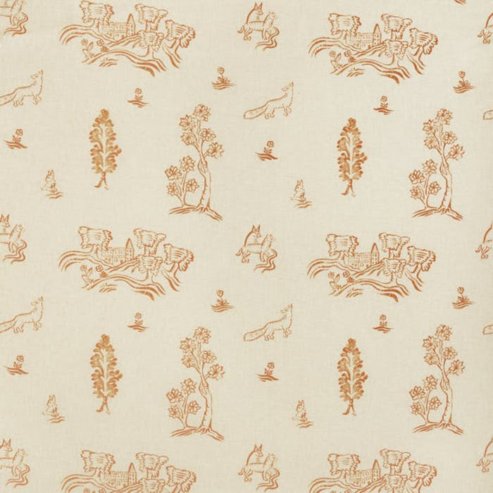 Andrew Martin Friendly Folk Melon Orange Fabric Sample AM100318.12.0
