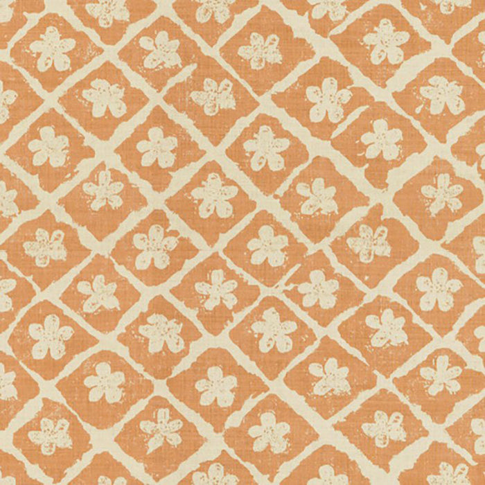 Lee Jofa Pomeroy Pumpkin/Natural Fabric Sample BFC-3522.22.0