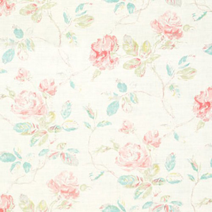Lee Jofa Marlow Turq/Pink/Oys Fabric Sample BFC-3534.723.0