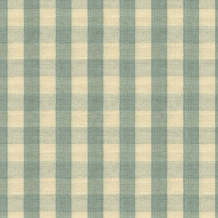 Brunschwig & Fils Carsten Check Pale Blue And Cream Fabric Sample BR-89149.M20.0