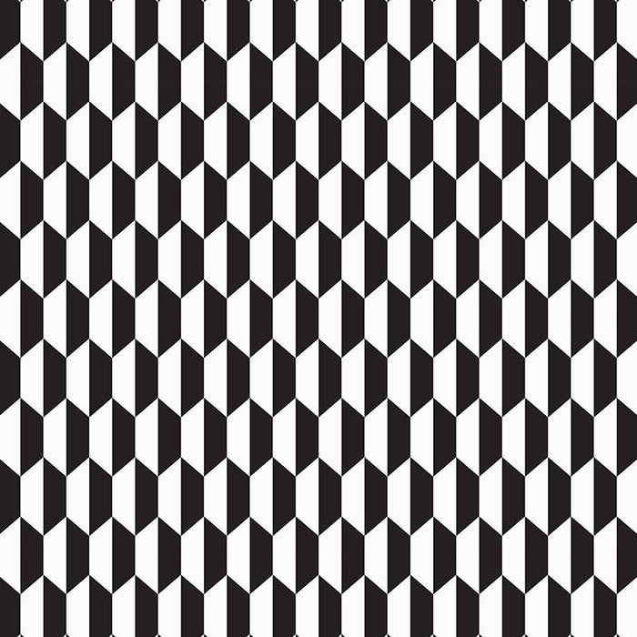 Cole & Son Tile Blk Wht Fabric Sample F111/9034.CS.0