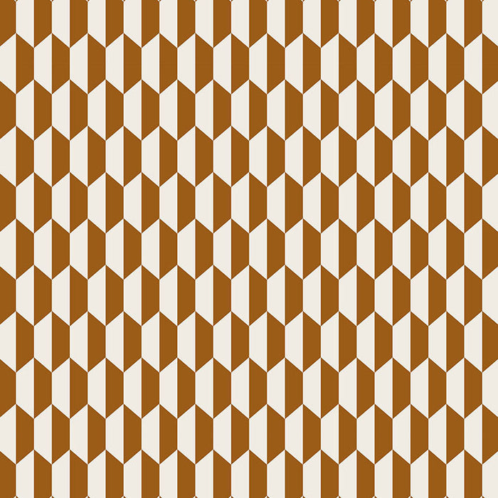 Cole & Son Tile Drk Gingr Crm Fabric Sample F111/9035.CS.0