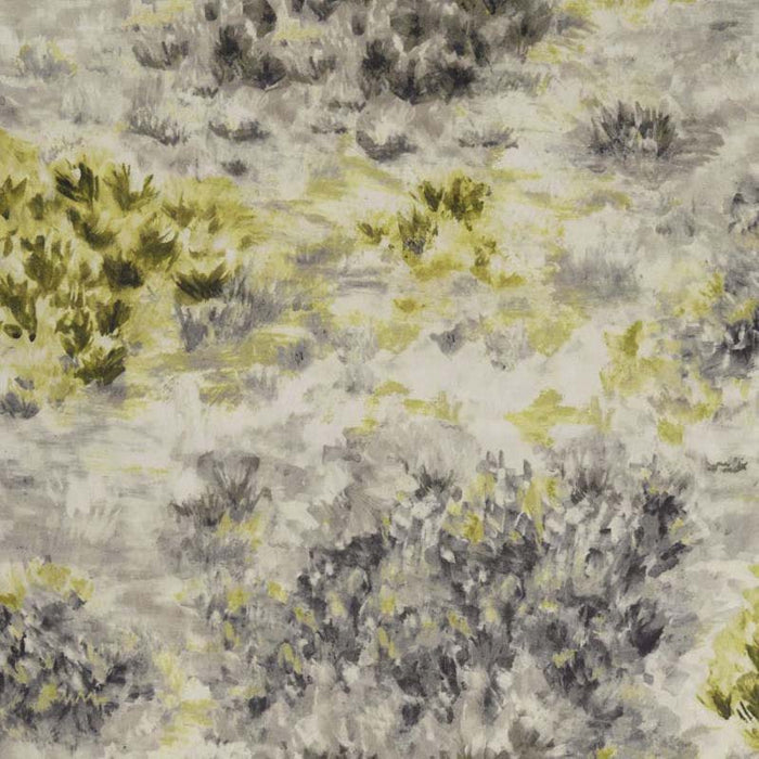 Clarke & Clarke Fiore Charcoal/Chartreuse Fabric Sample F1298/01.CAC.0