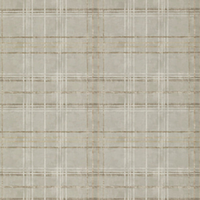Mulberry Home Shetland Plaid Woodsmoke Wallpaper Sample FG086.A15.0