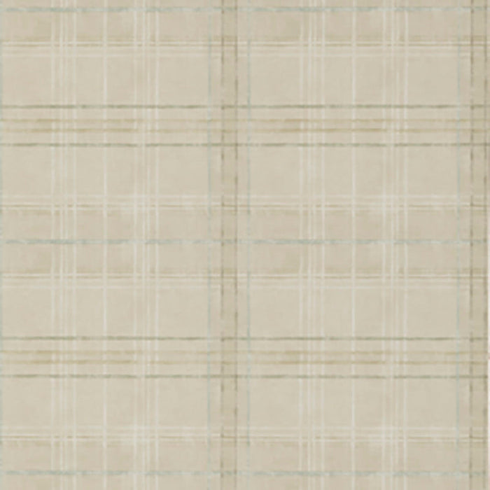 Mulberry Home Shetland Plaid Stone Wallpaper Sample FG086.K102.0