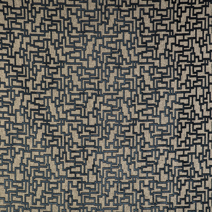 Gaston Y Daniela Laberinto Azul Fabric Sample GDT5501.002.0