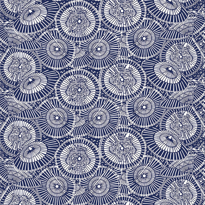 Gaston Y Daniela Sombrillas Navy Wallpaper Sample GDW5436.004.0