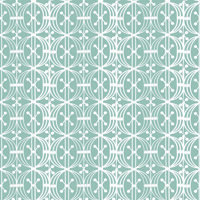 Gaston Y Daniela Carrusel Aqua Wallpaper Sample GDW5438.002.0