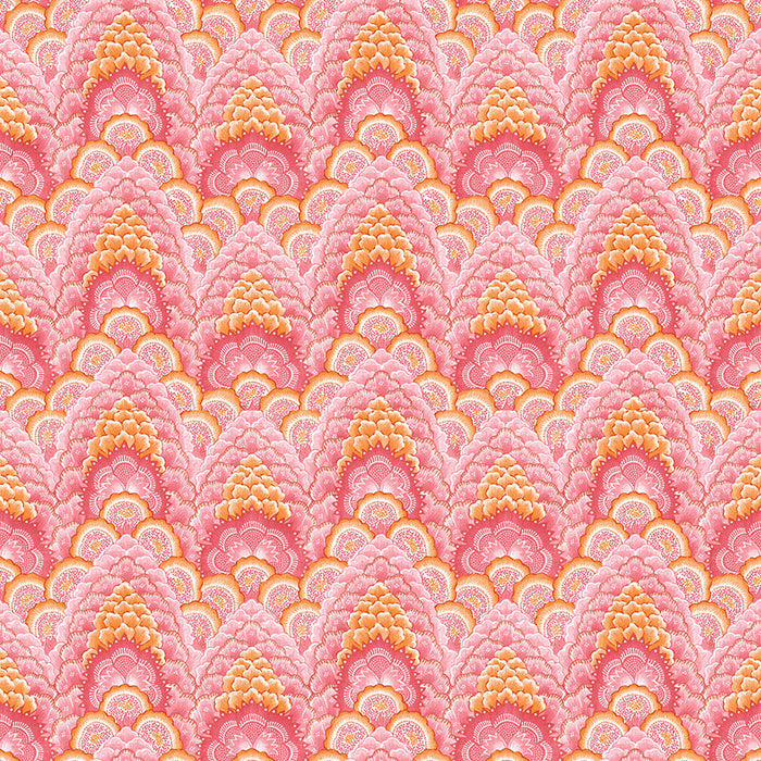Gaston Y Daniela Ganges Rosa/Naranja Wallpaper Sample GDW5447.003.0