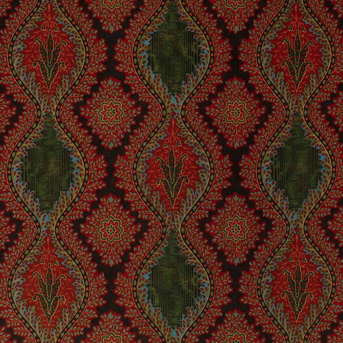 Marvic Textiles Lisieres Red-Forest Fabric Sample 6222-1